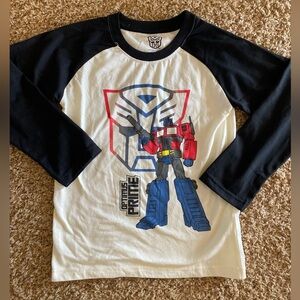 Hasbro Optimus Prime Long Sleeve Shirt - Black & White